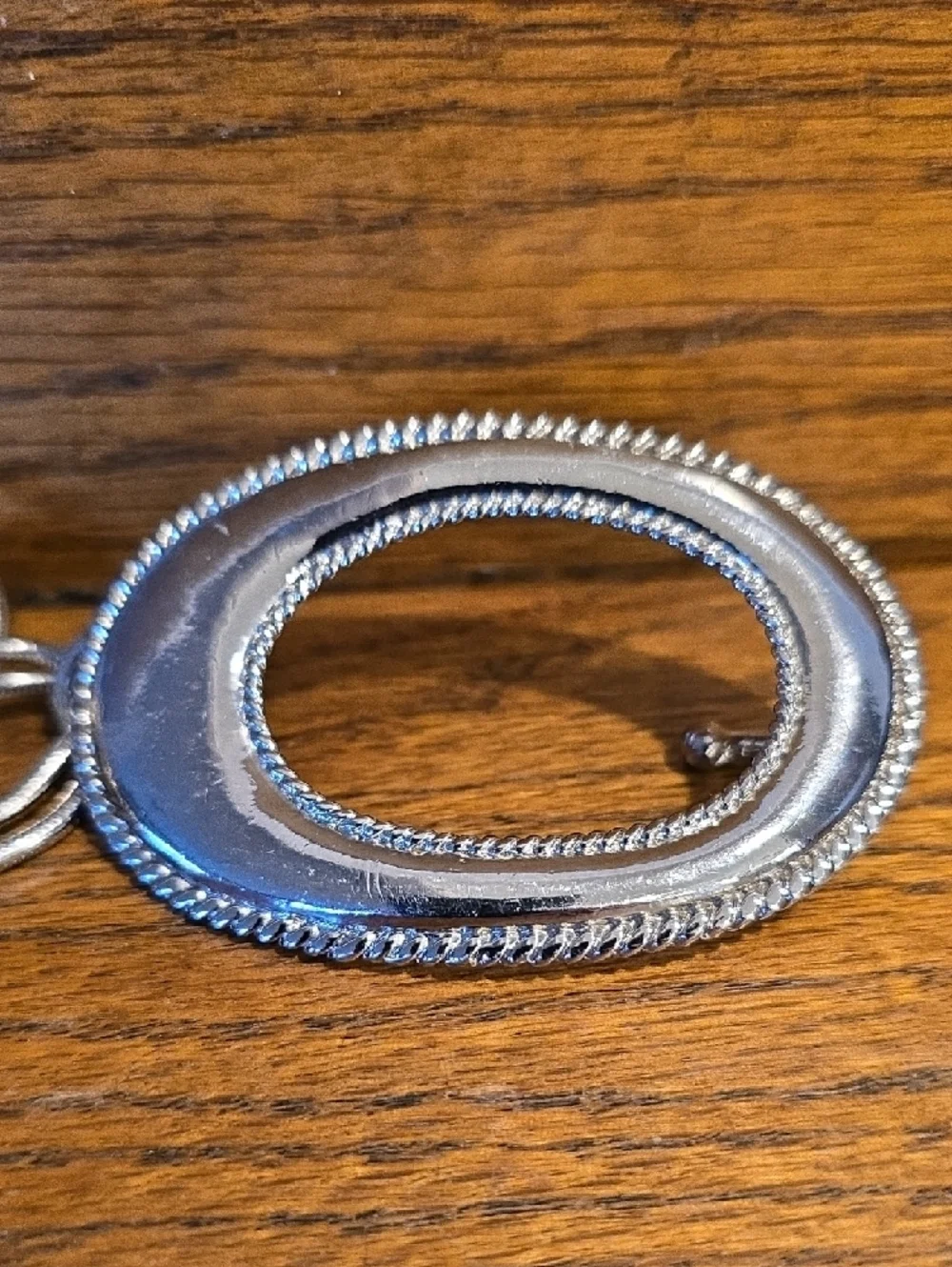 Silver-Tone Oval Chain Belt